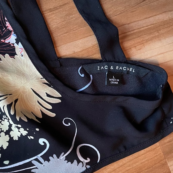 Zac & Rachel Floral Sleeveless Flare Top Large - Picture 5 of 7